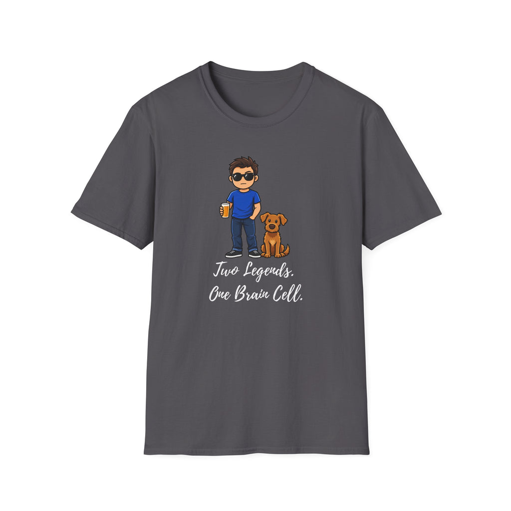 Beer, Dogs and Dudes - Two Legends, One Brain Cell - Supersoft Unisex T-shirt
