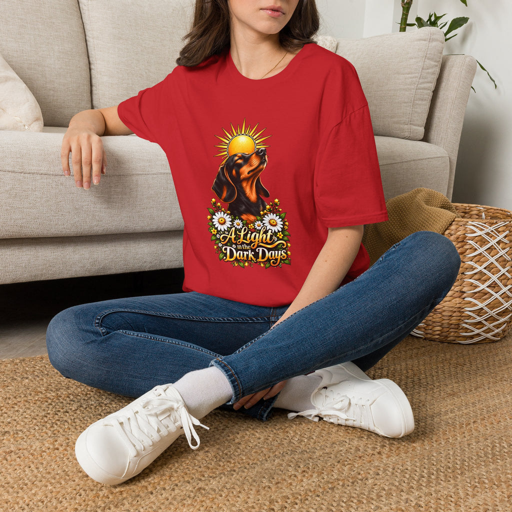 A Light in the Dark days - Dachshund - Supersoft Unisex T-shirt