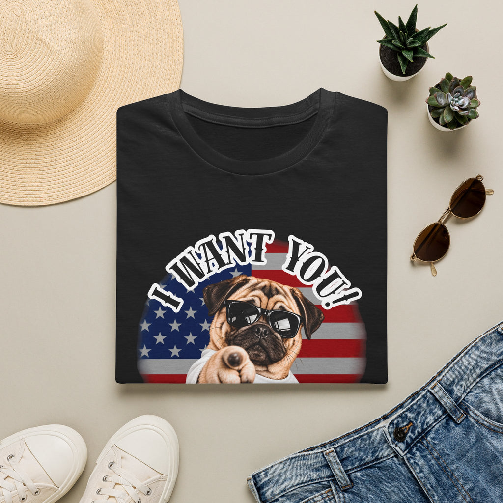 I WANT YOU!...To Throw the Ball! – Pug - Supersoft Unisex T-shirt