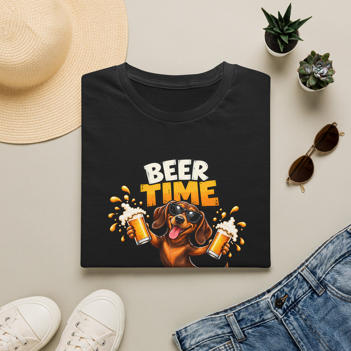 Beer Time, Madafakas! – Dachshund - Supersoft Unisex T-shirt