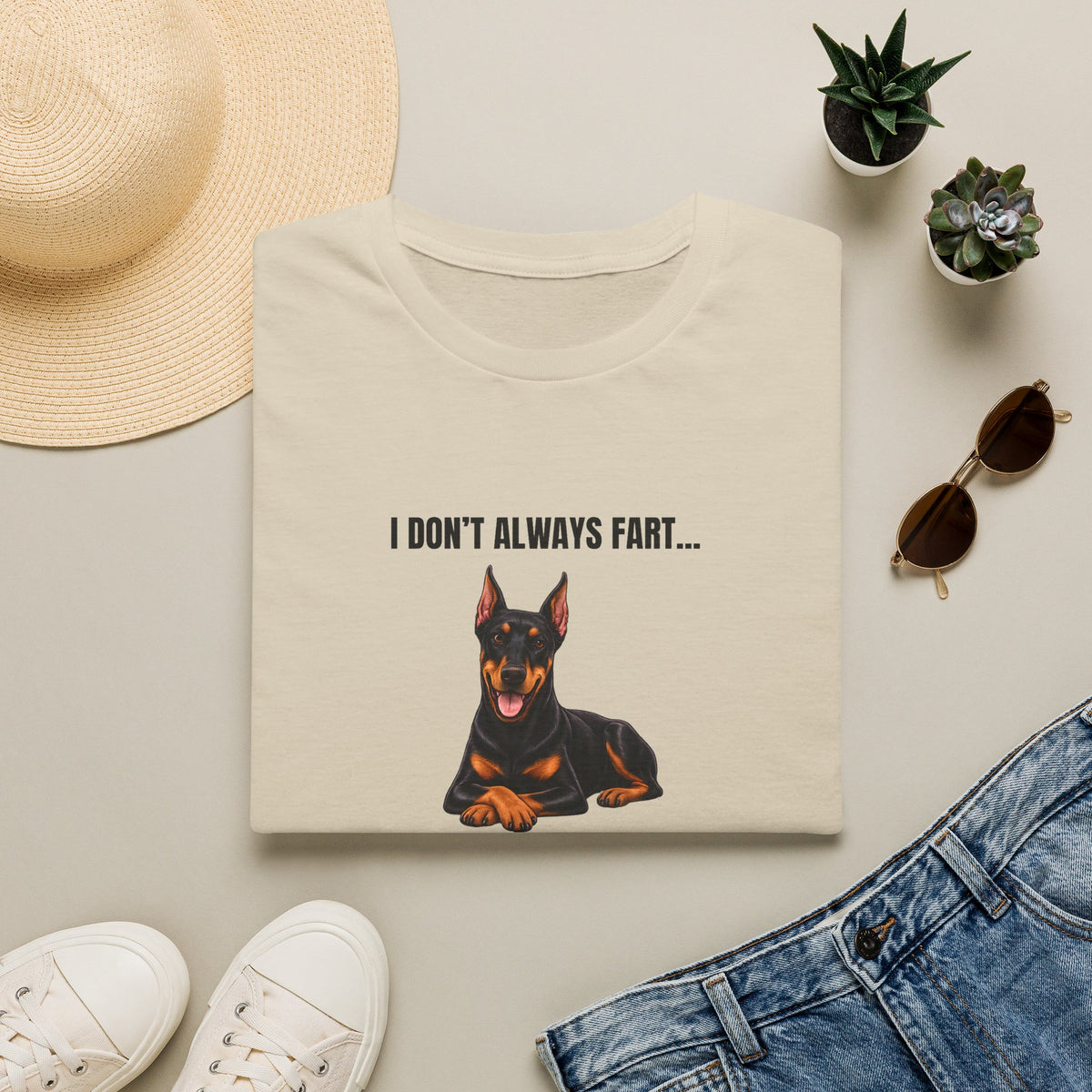 I Don’t Always Fart...But When I Do, I Look At You Accusingly - Doberman Supersoft Unisex T-Shirt