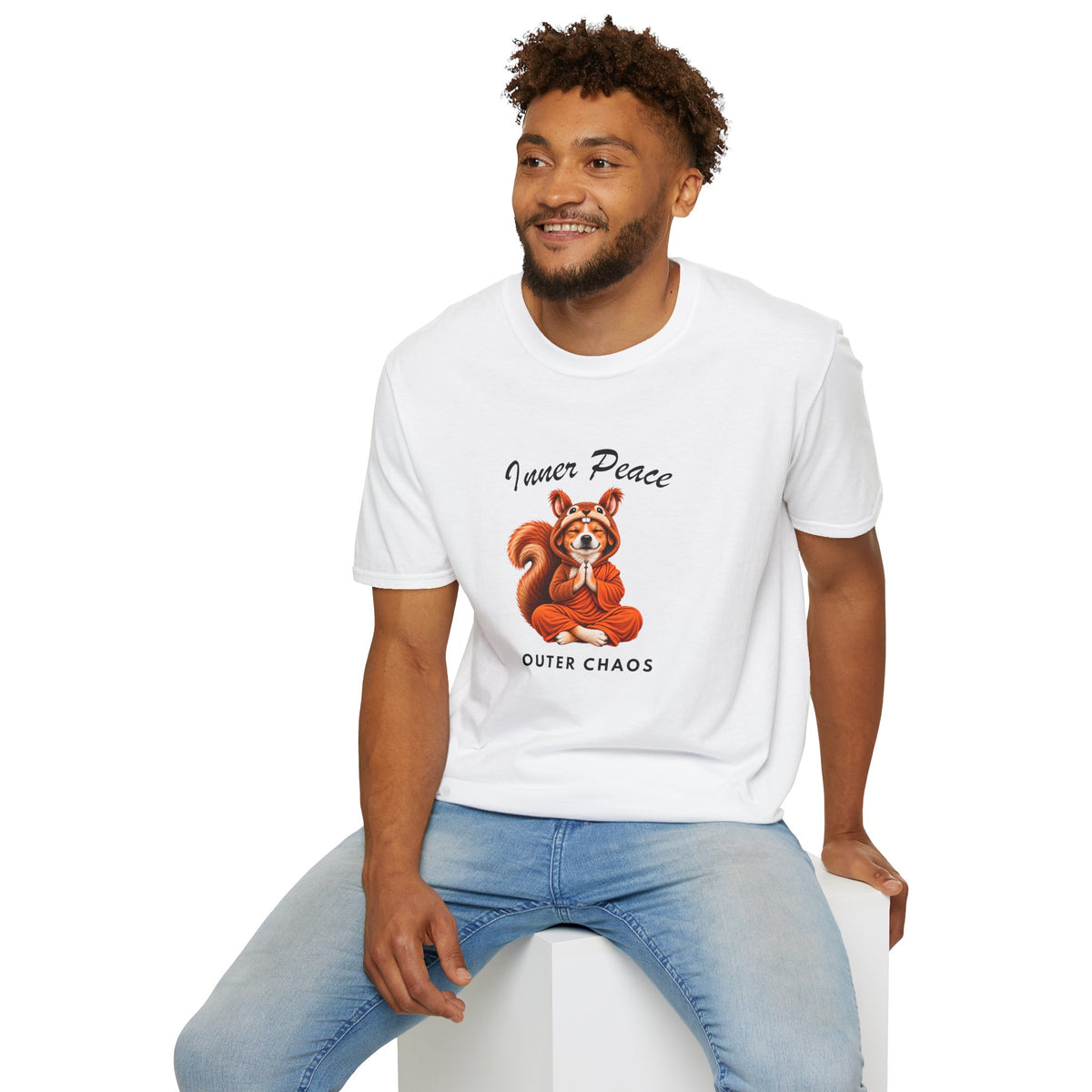 Good Boy's Guide to Enlightenment – Inner Peace, Outer Chaos –  Supersoft Unisex T-Shirt