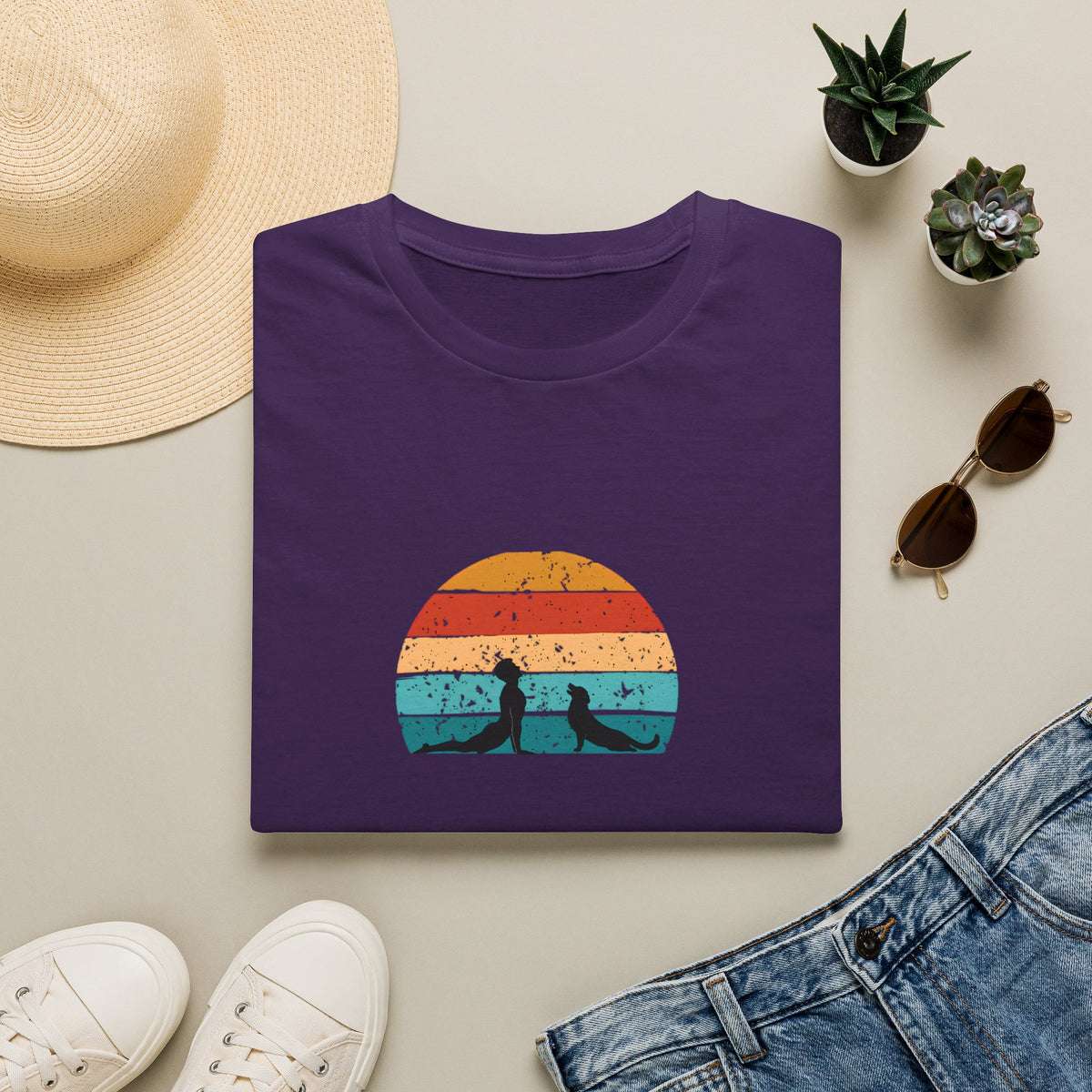 Downward Dog...With My Dog –  Supersoft Unisex T-Shirt