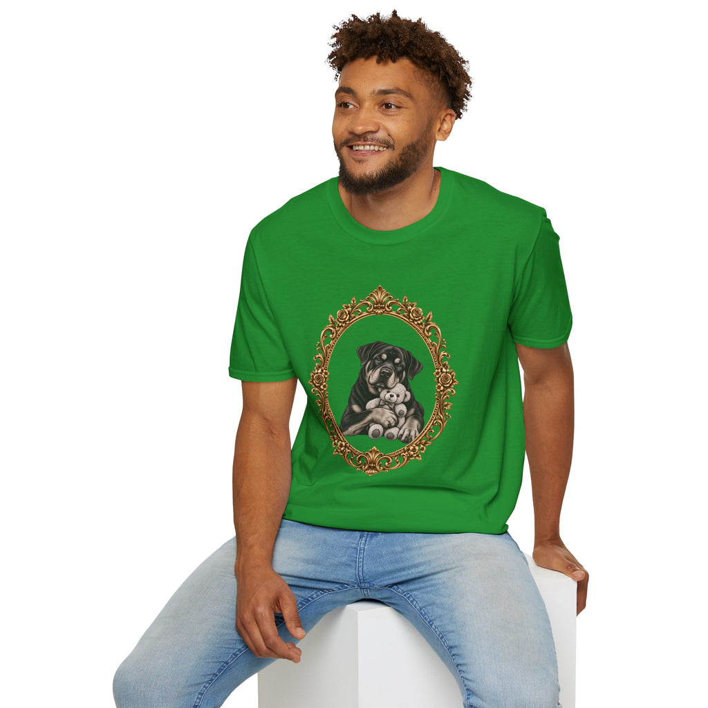 The Gentle Giant – Rottweiler & Teddy Bear - Supersoft Unisex T-shirt