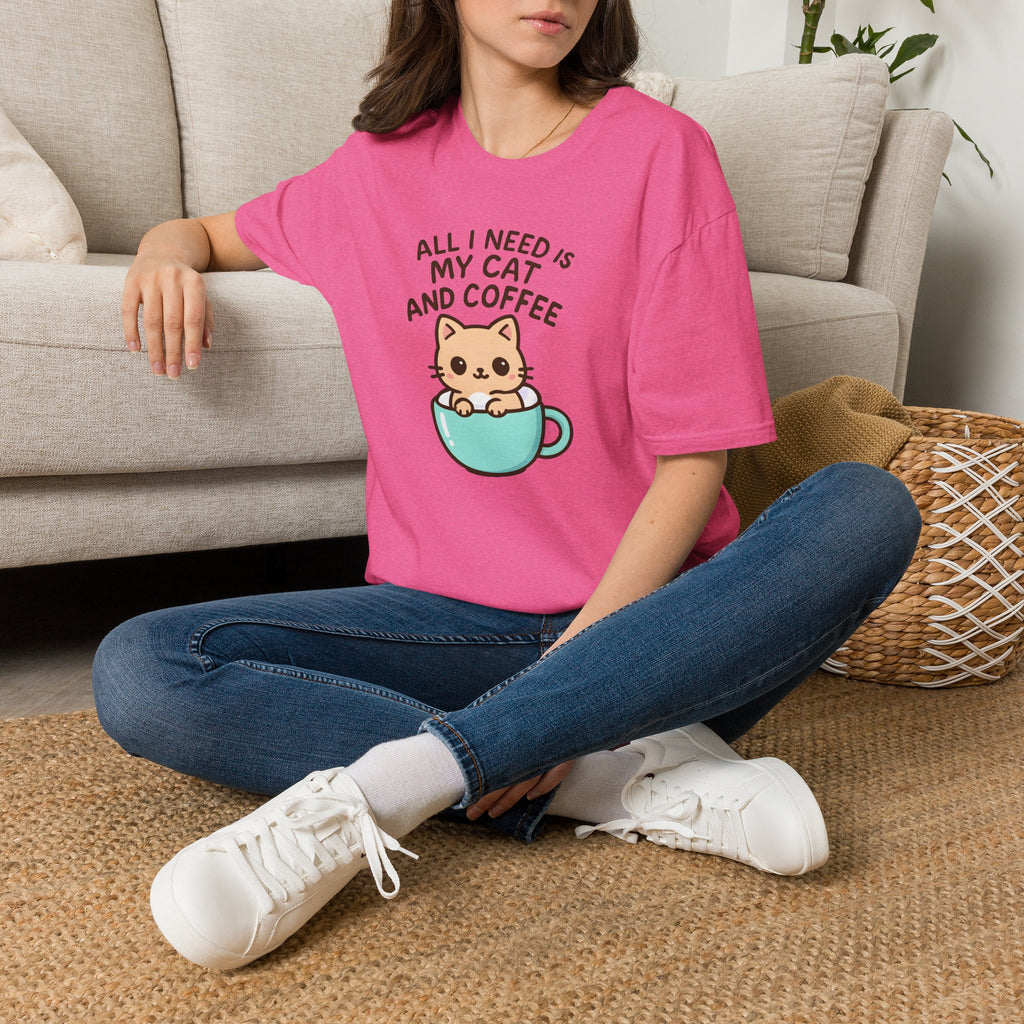 All I Need is My Cat and Coffee –  Supersoft Unisex T-Shirt