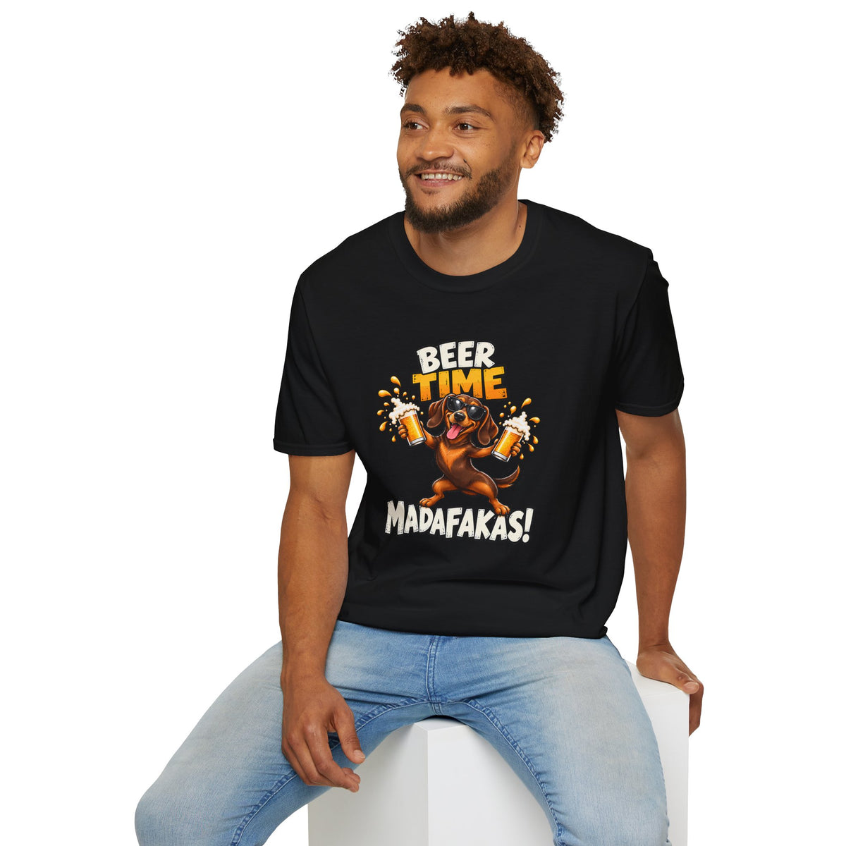 Beer Time, Madafakas! – Dachshund - Supersoft Unisex T-shirt