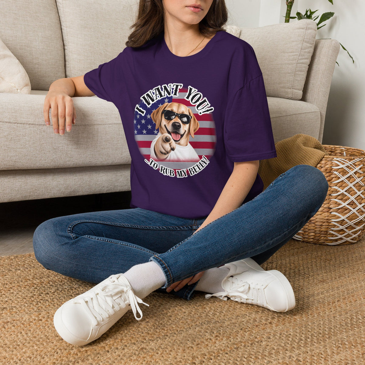 I WANT YOU!...To Rub My Belly! – Labrador - Supersoft Unisex T-shirt