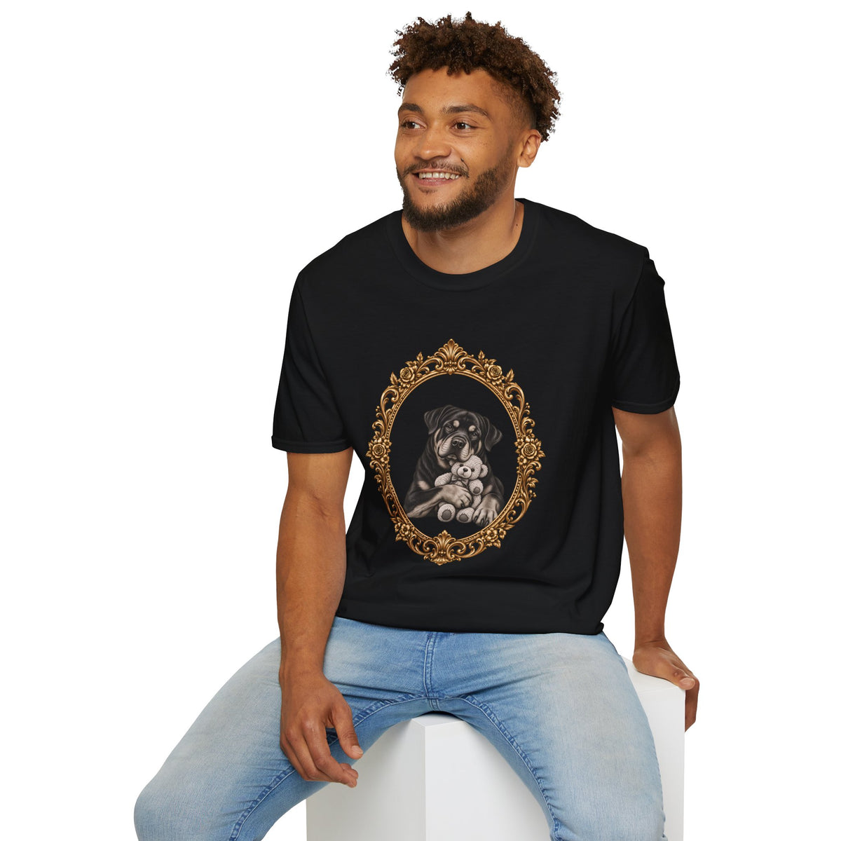 The Gentle Giant – Rottweiler & Teddy Bear - Supersoft Unisex T-shirt
