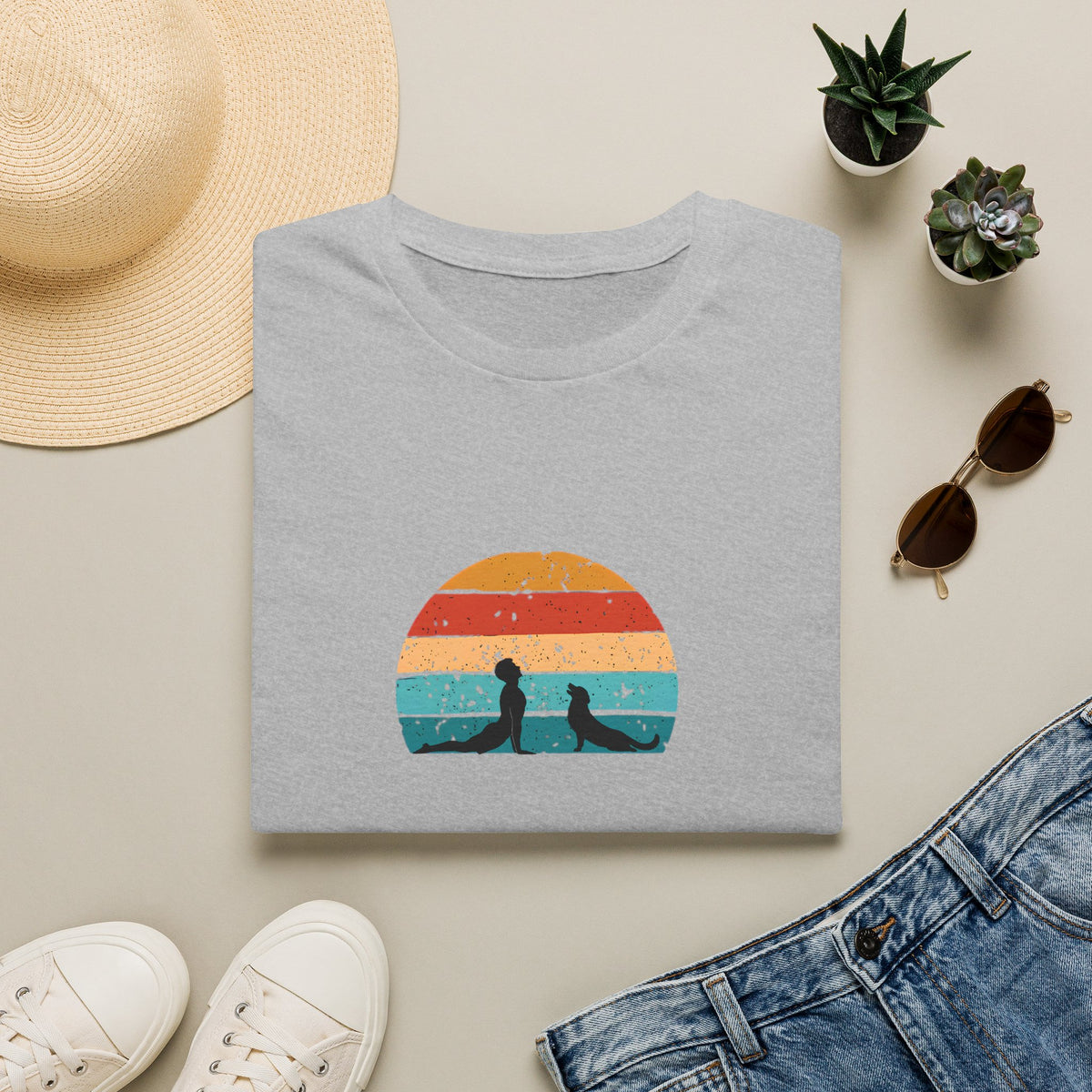 Downward Dog...With My Dog –  Supersoft Unisex T-Shirt