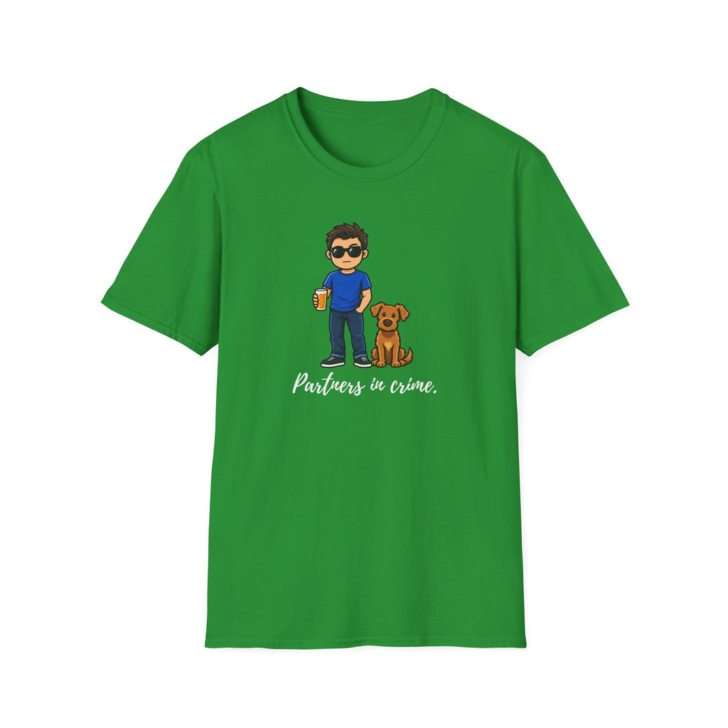 Beer, Dogs and Dudes - Partners in Crime - Supersoft Unisex T-shirt