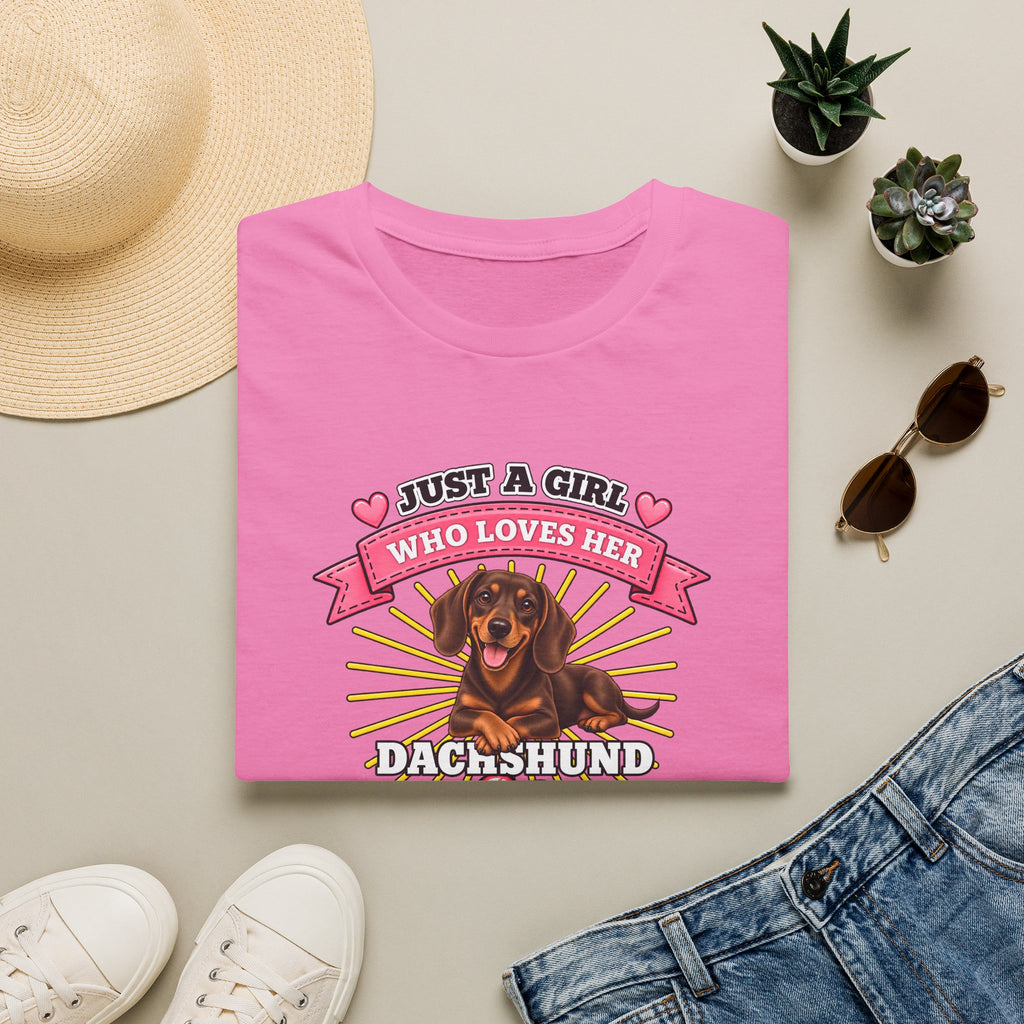 Just a Girl Who Loves Her Dachshund –  Supersoft Unisex T-Shirt