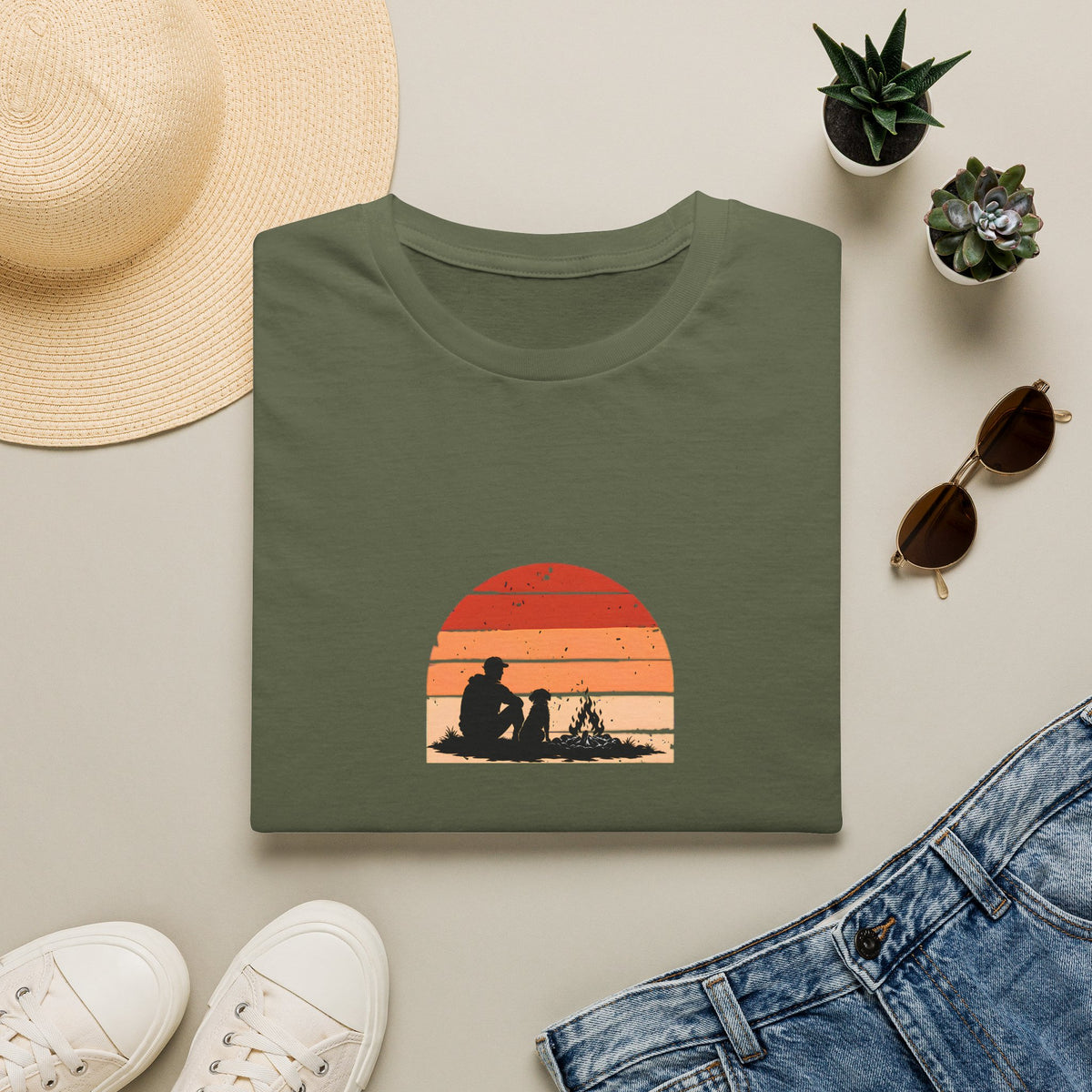 Campfire, Dog & Absolutely Nowhere Else to Be –  Supersoft Unisex T-Shirt