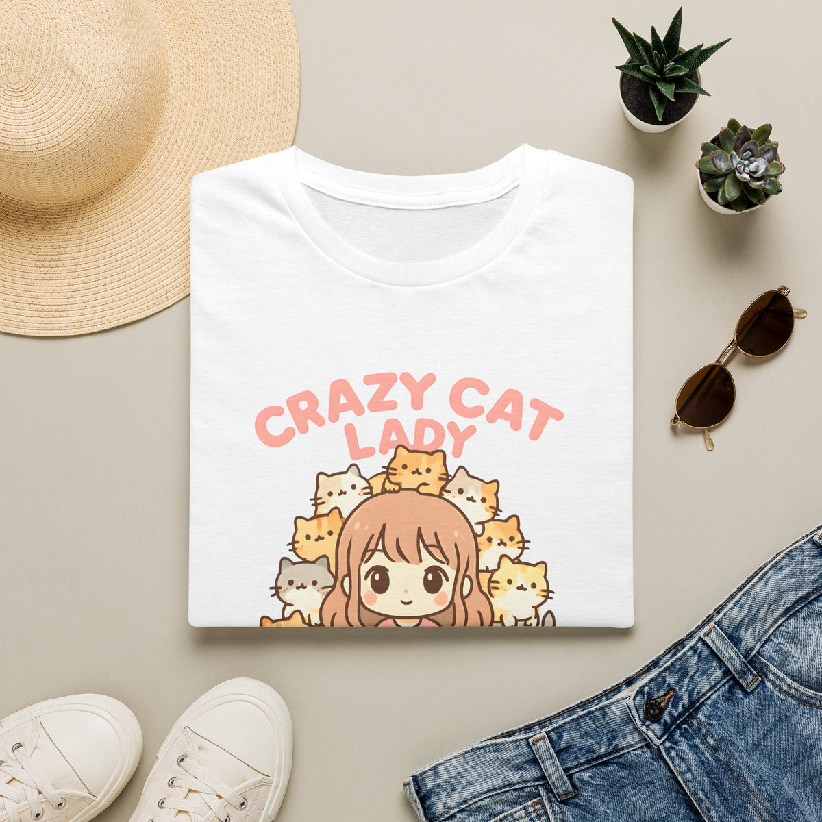 Crazy Cat Lady Cute Kawaii –  Supersoft Unisex T-Shirt