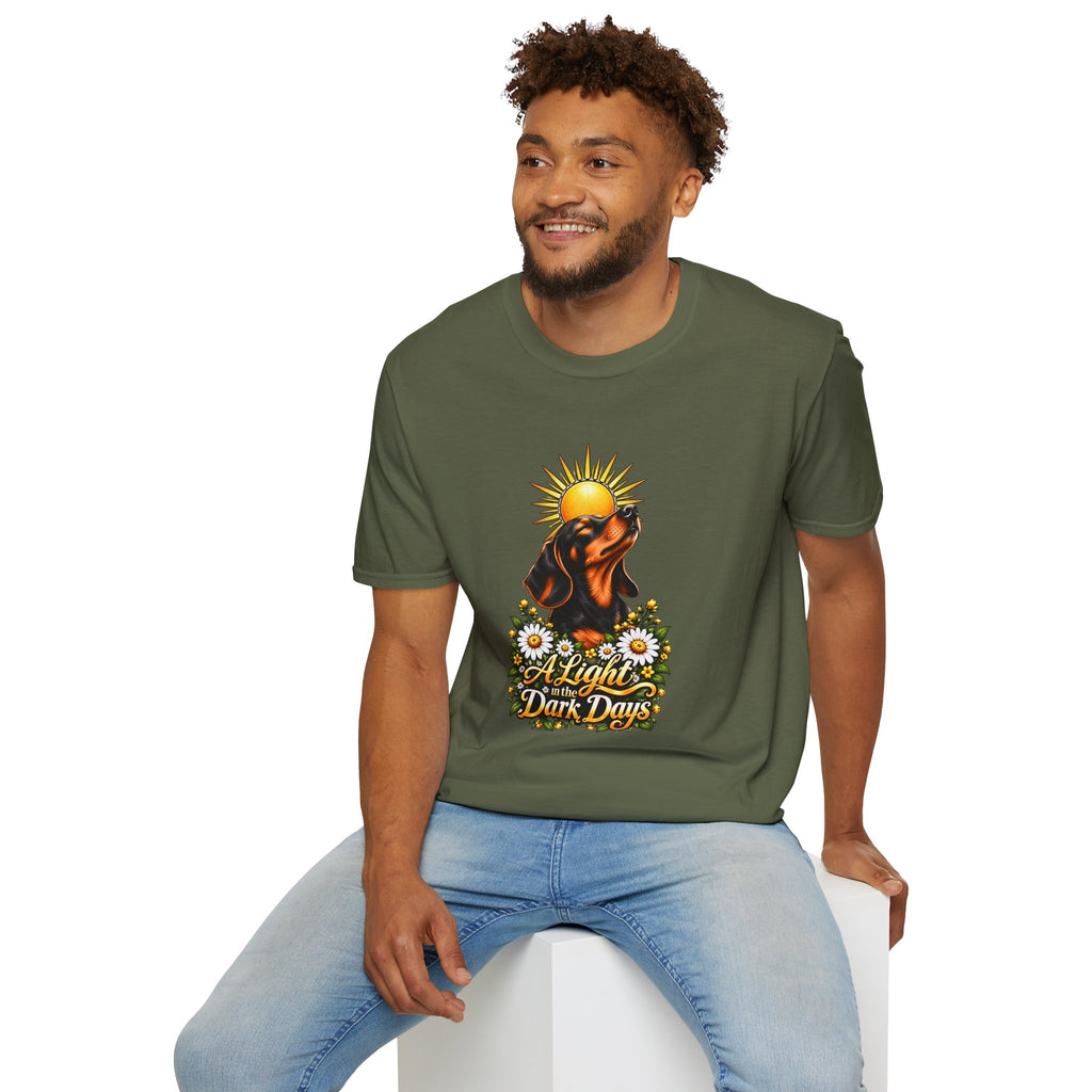 A Light in the Dark days - Dachshund - Supersoft Unisex T-shirt