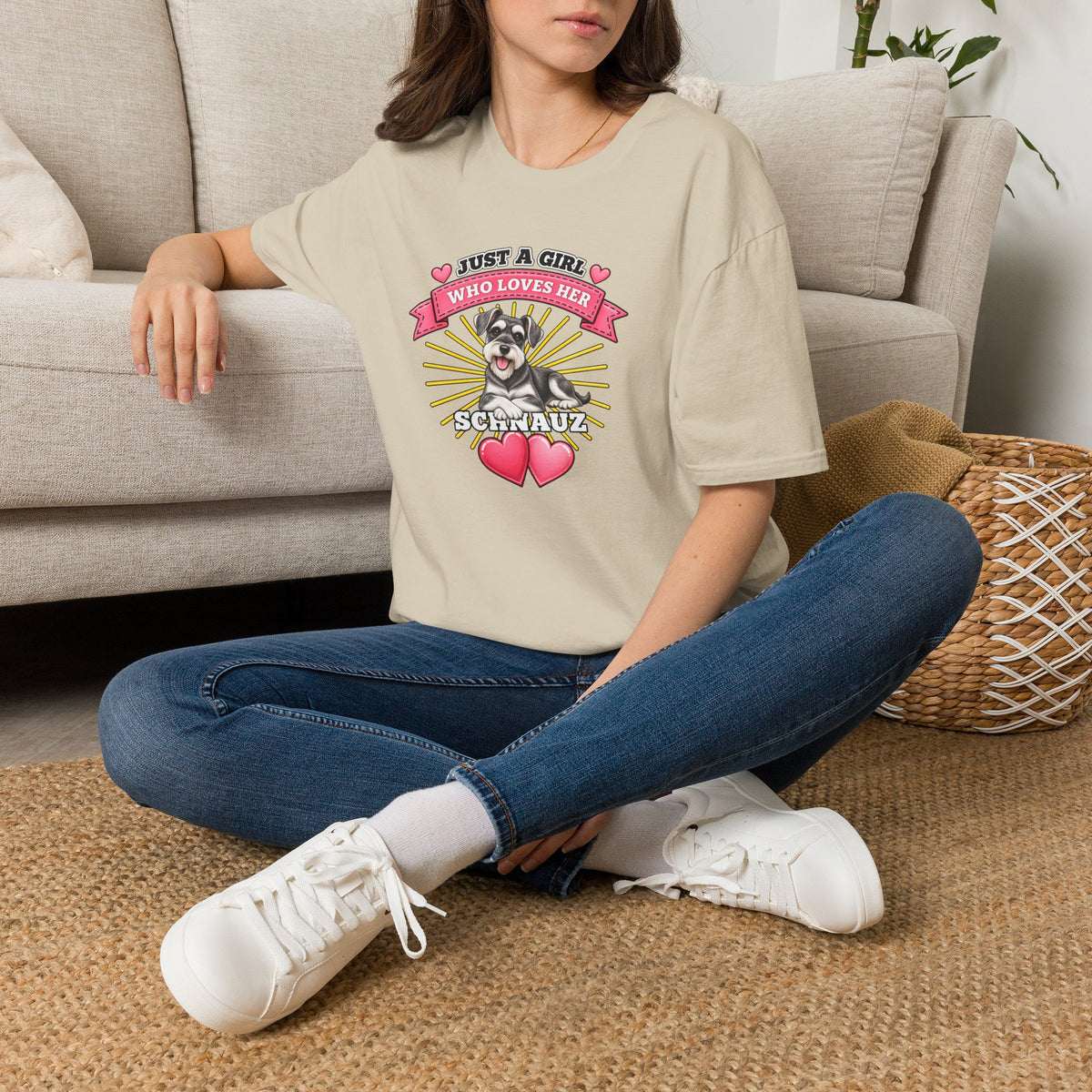 Just a Girl Who Loves Her Schnauzer –  Supersoft Unisex T-Shirt