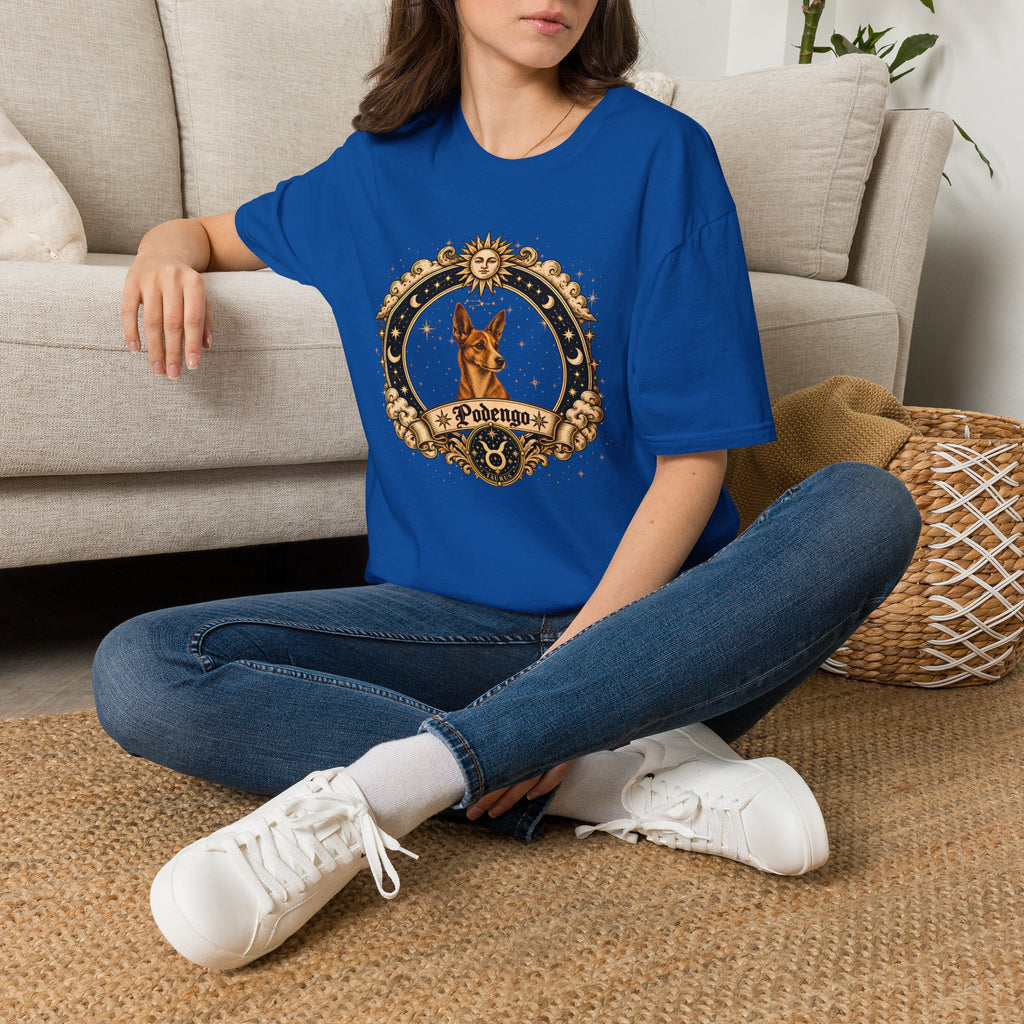 Zodiac Taurus Podengo - Dog Horoscope Star Sign - Supersoft Unisex Funny T-shirt