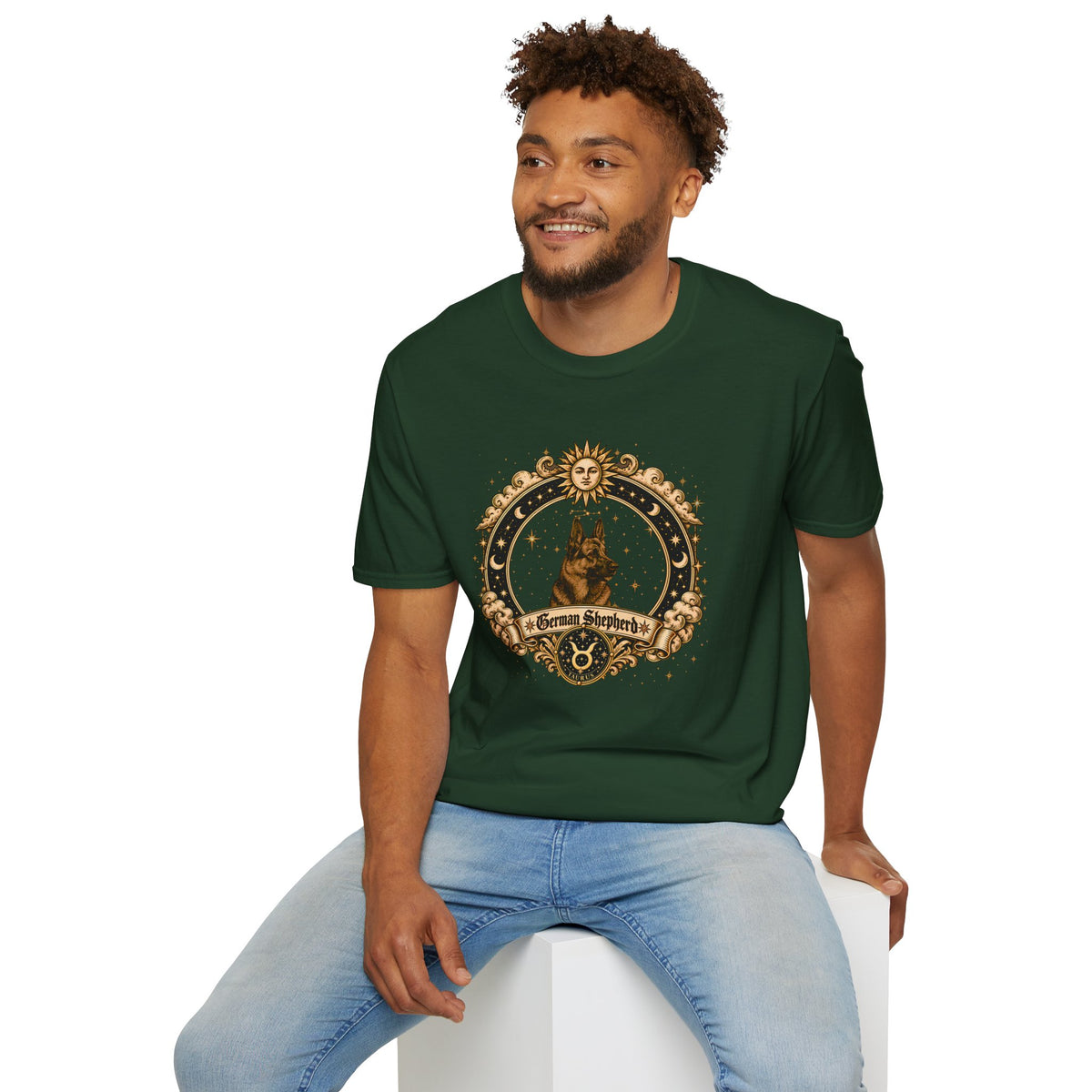 Zodiac Taurus German Shepherd - Dog Horoscope Star Sign - Supersoft Unisex Funny T-shirt