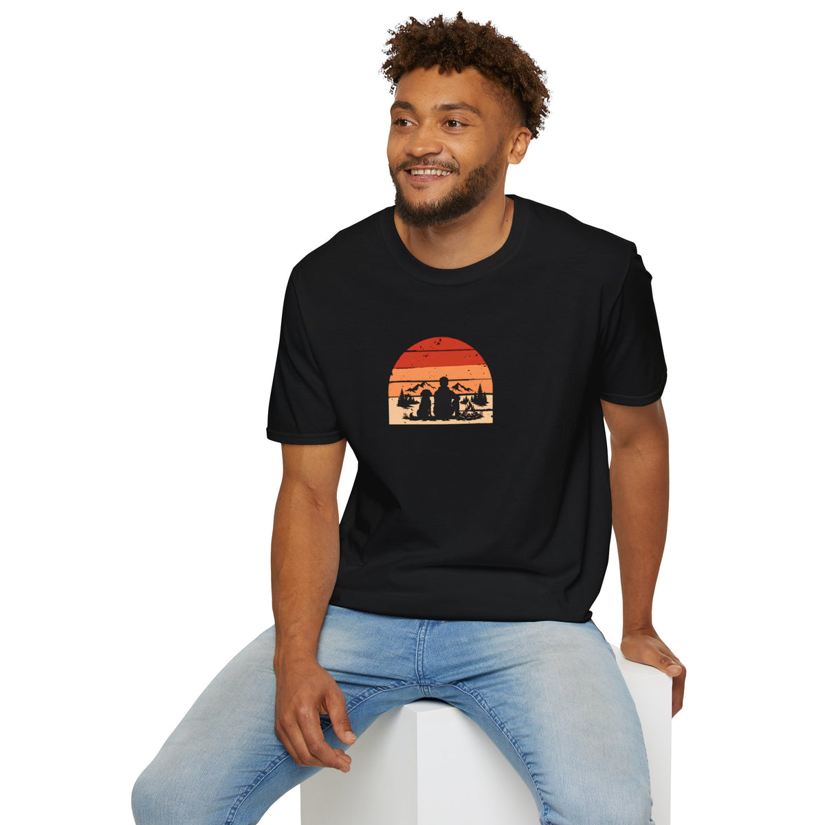 Campfires, Mountains & My Best Friend –  Supersoft Unisex T-Shirt