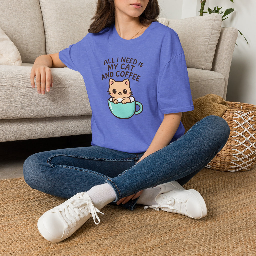 All I Need is My Cat and Coffee –  Supersoft Unisex T-Shirt
