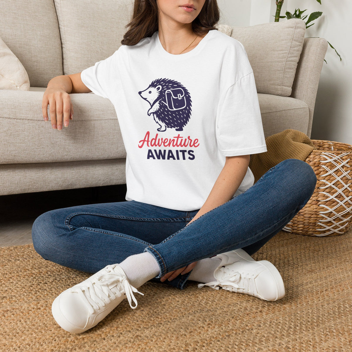 Adventure Awaits Hedgehog –  Supersoft Unisex T-Shirt