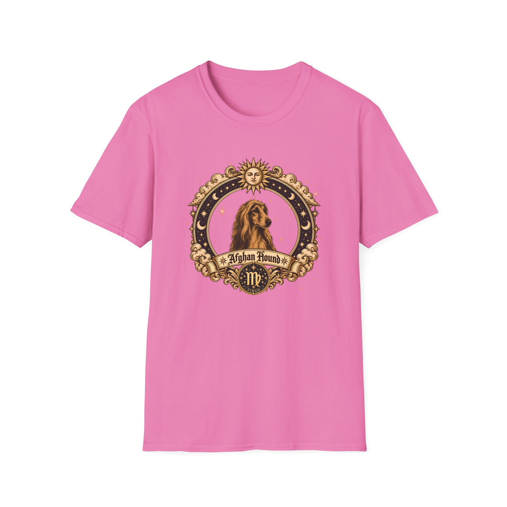 Zodiac Virgo Afghan Hound - Dog Horoscope Star Sign - Supersoft Unisex T-shirt