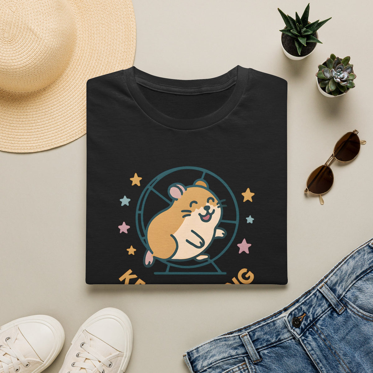 Keep Rolling Hamster –  Supersoft Unisex T-Shirt