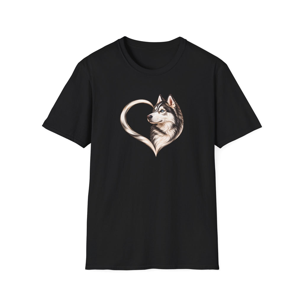 A Heart of Love – Siberian Husky - Supersoft Unisex T-shirt