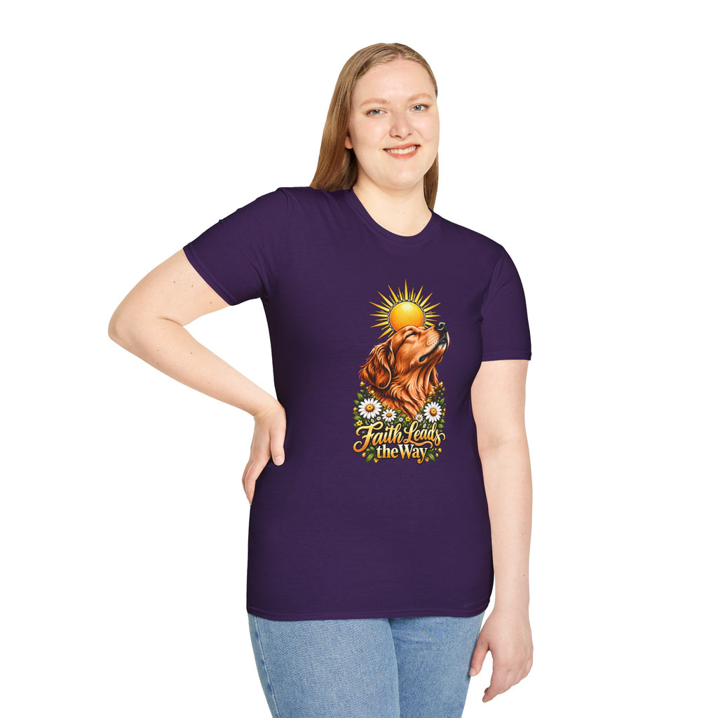 Faith Leads the Way - Golden Retriever - Supersoft Unisex T-shirt