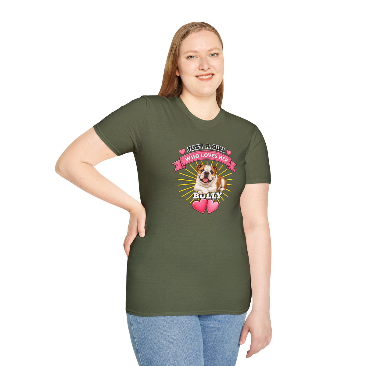 Just a Girl Who Loves Her Bully –  Supersoft Unisex T-Shirt