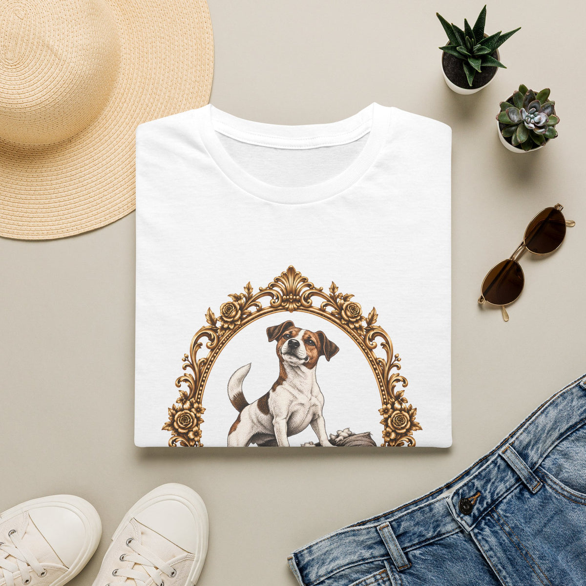 Sir Jack of the Shredded Cushion – Jack Russell - Supersoft Unisex T-shirt