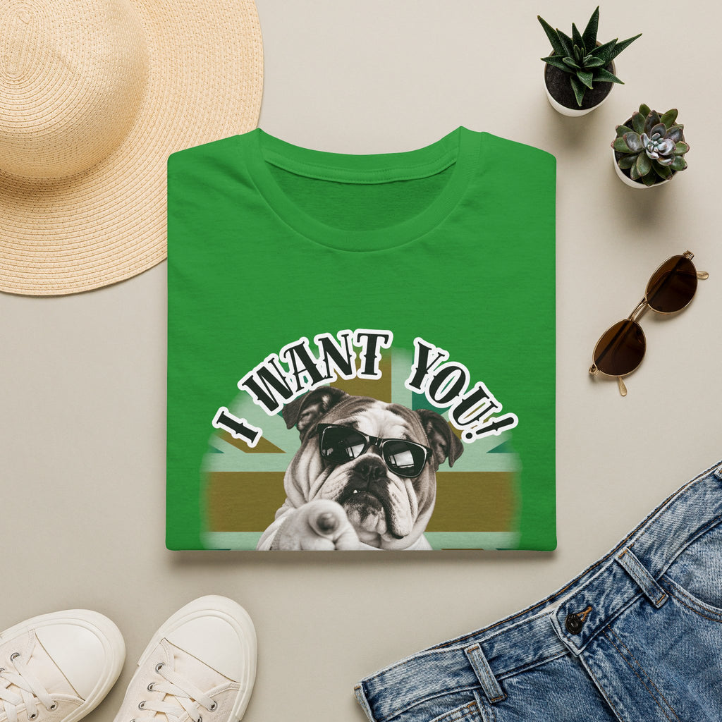 I WANT YOU!...To Throw the Ball! – British Bulldog - Supersoft Unisex T-shirt