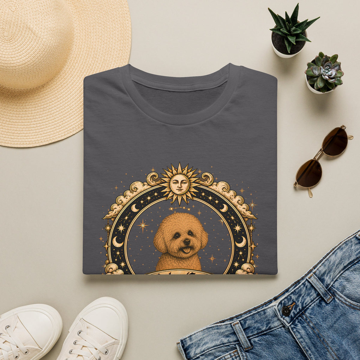 Zodiac Aries Bichon Frise - Dog Horoscope Star Sign - Supersoft Unisex T-shirt