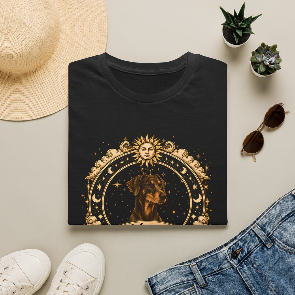 Zodiac Gemini Doberman - Dog Horoscope Star Sign - Supersoft Unisex Funny T-shirt