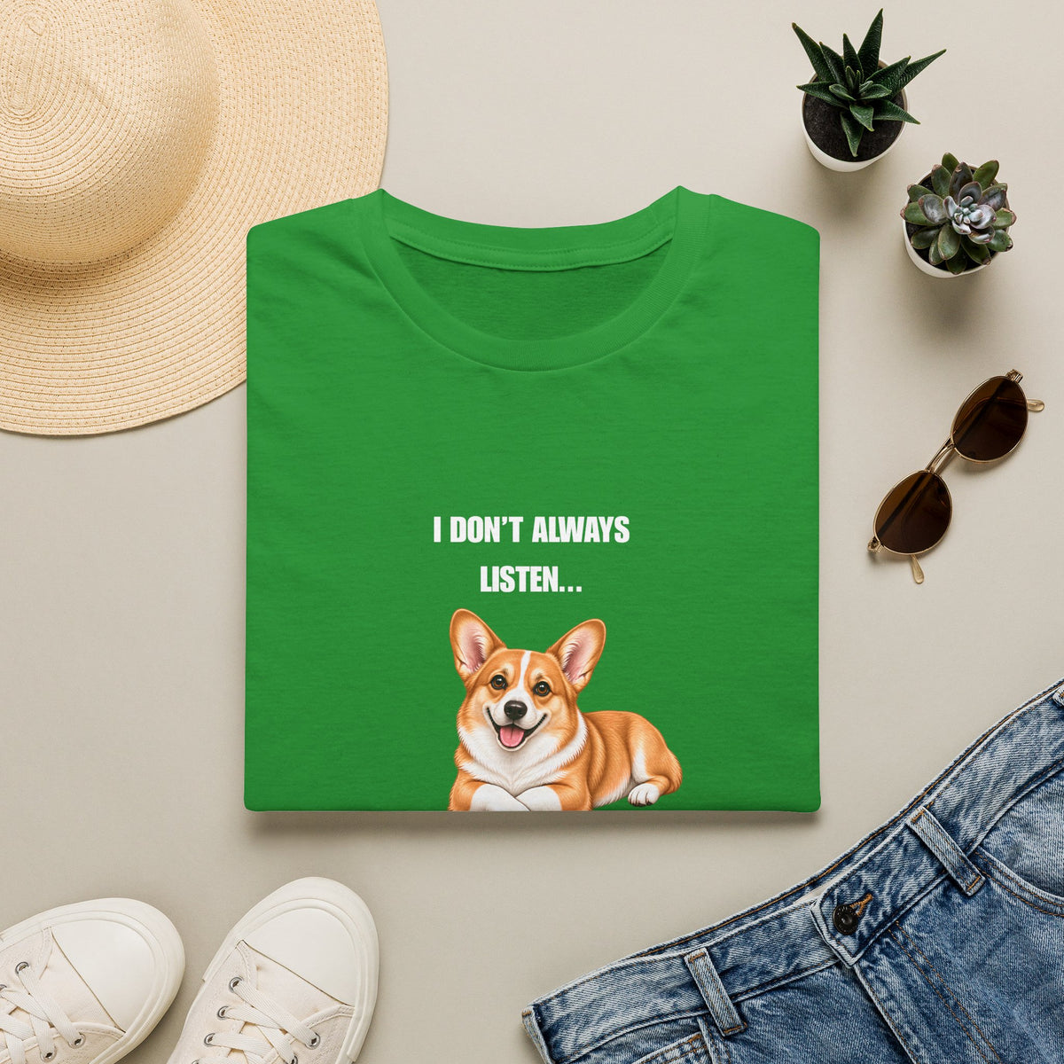 I Don’t Always Listen...But When I Do, I’m Asleep - Corgi Supersoft Unisex T-Shirt