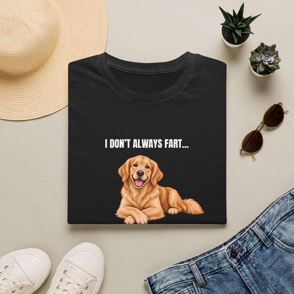 I Don’t Always Fart...But When I Do, I Look At You Accusingly - Golden Retriever Supersoft Unisex T-Shirt