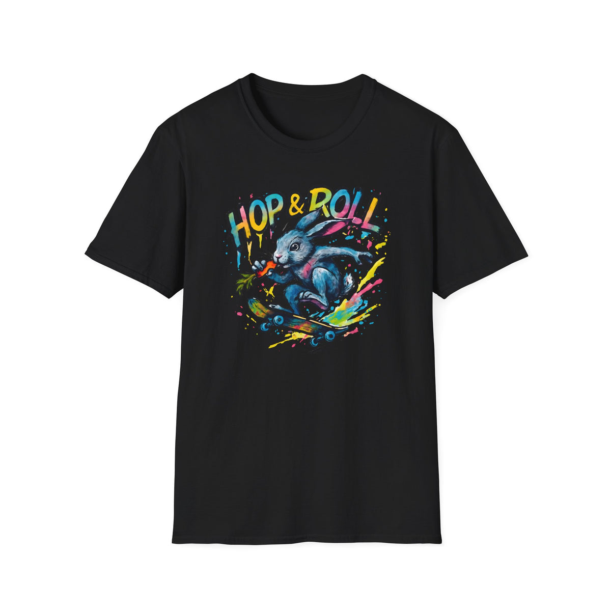 Hop and Roll Rabbit –  Supersoft Unisex T-Shirt