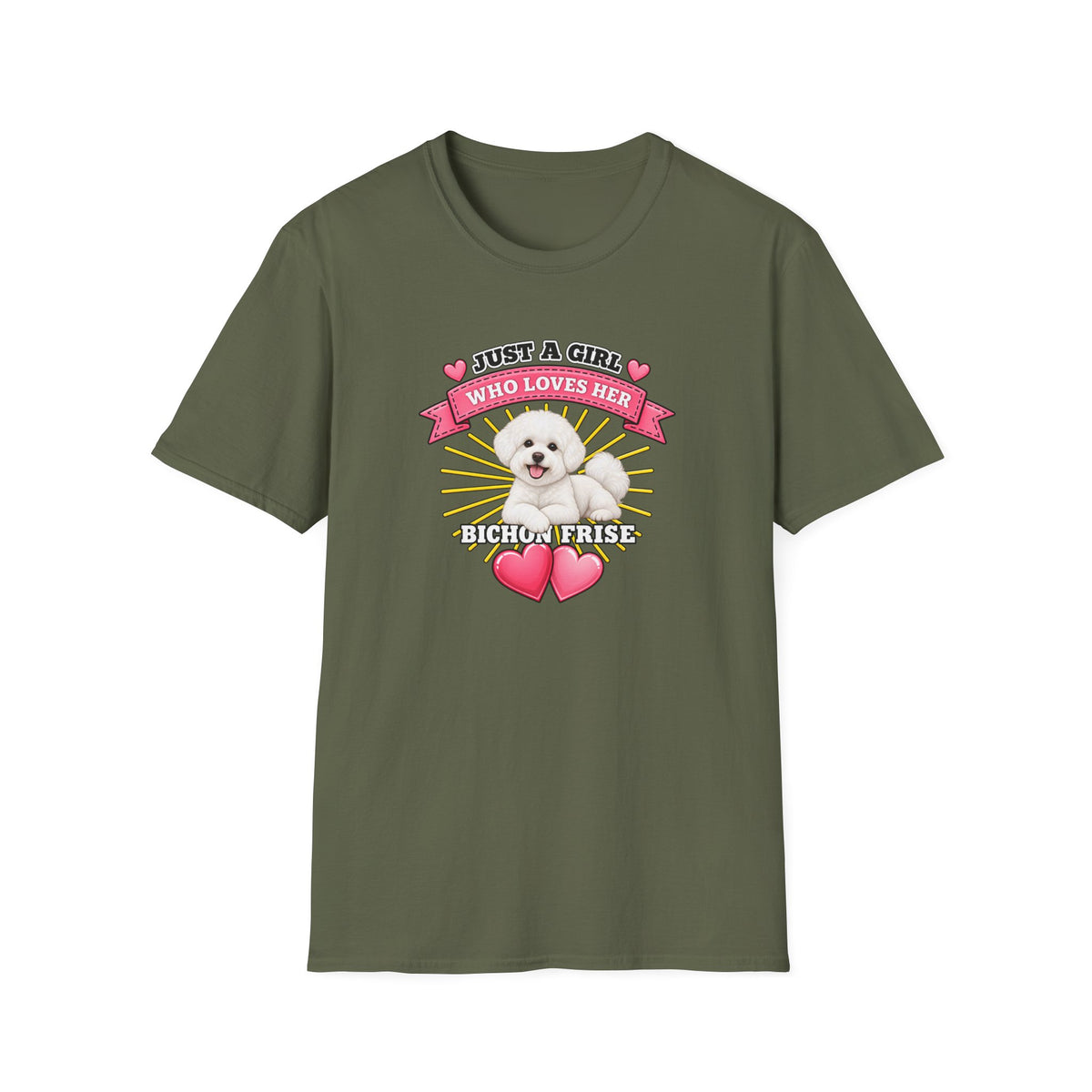 Just a Girl Who Loves Her Bichon Frise –  Supersoft Unisex T-Shirt