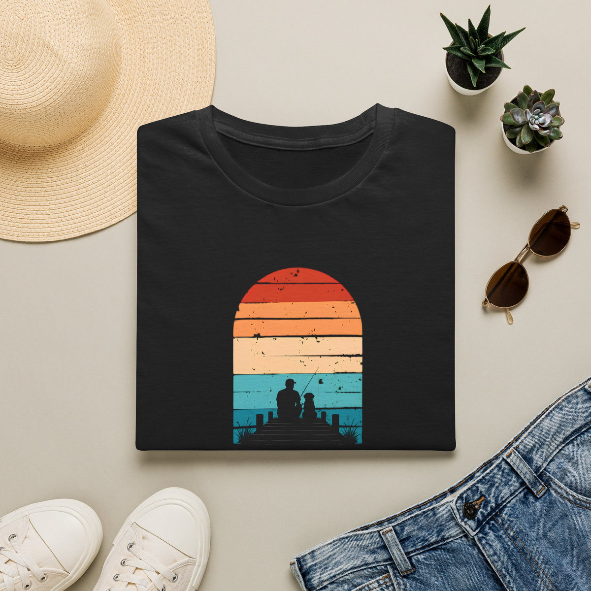 Just Me, My Dog & the Water –  Supersoft Unisex T-Shirt