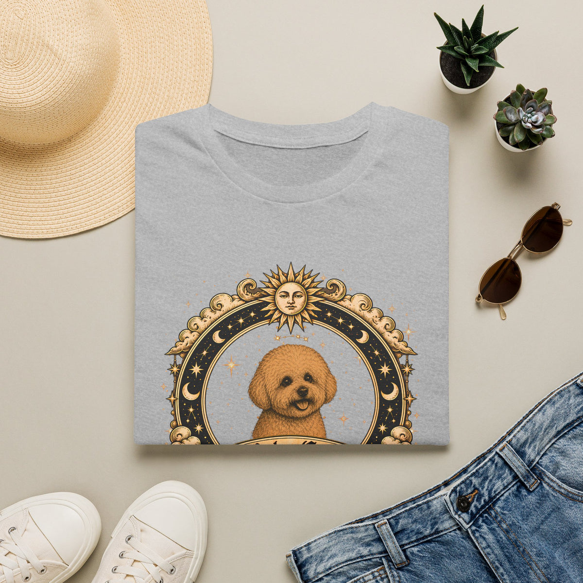 Zodiac Aries Bichon Frise - Dog Horoscope Star Sign - Supersoft Unisex T-shirt