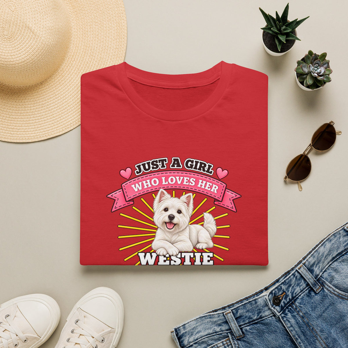 Just a Girl Who Loves Her Westie–  Supersoft Unisex T-Shirt