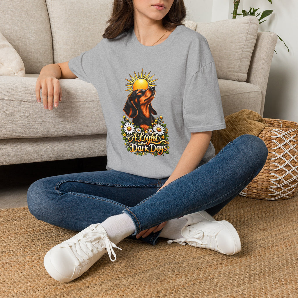A Light in the Dark days - Dachshund - Supersoft Unisex T-shirt