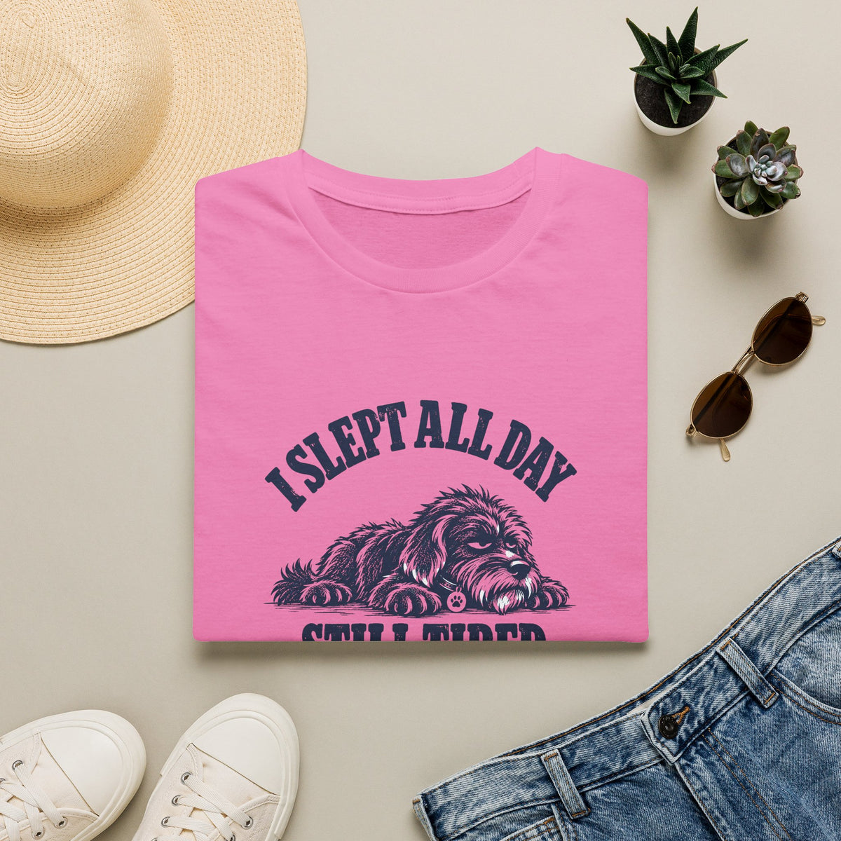 Grumpy Dog - I Slept All Day –  Supersoft Unisex T-Shirt