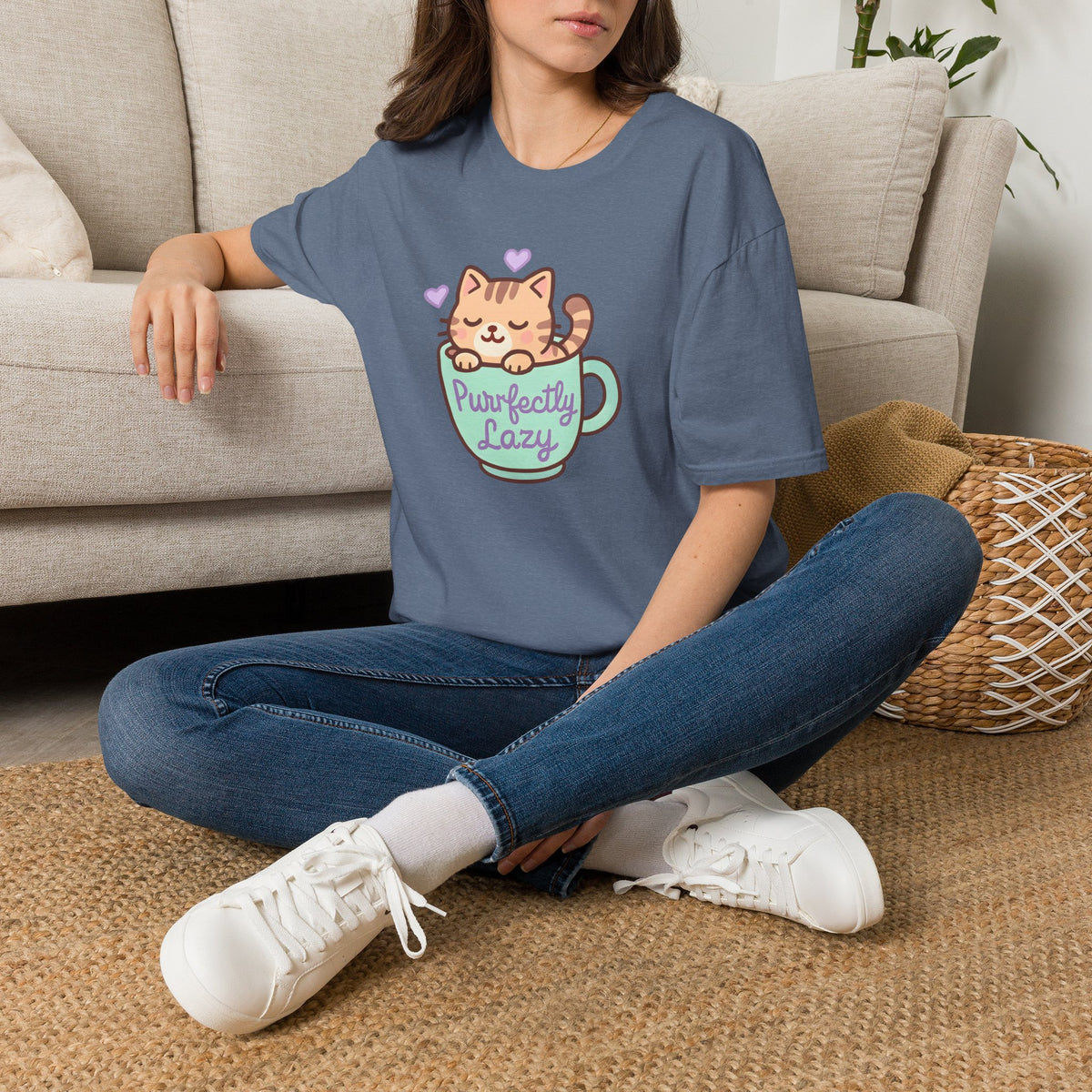 Purfectly Lazy Cat –  Supersoft Unisex T-Shirt