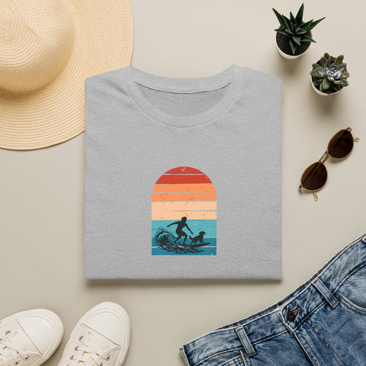 Surf’s Up...Dog On Board –  Supersoft Unisex T-Shirt