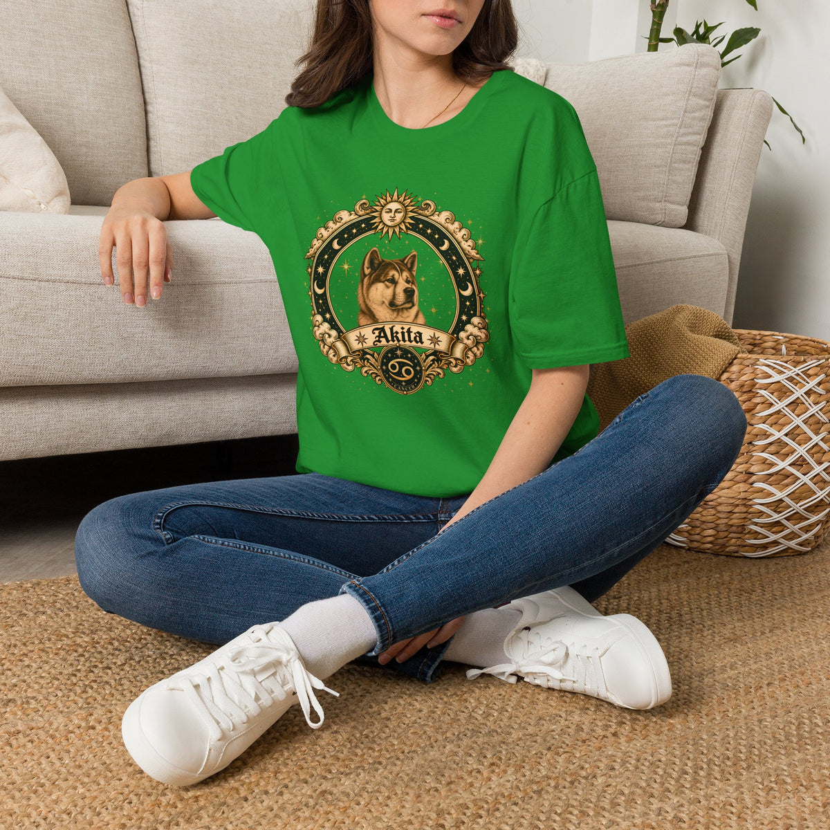 Zodiac Cancer Akita - Dog Horoscope Star Sign - Supersoft Unisex T-shirt