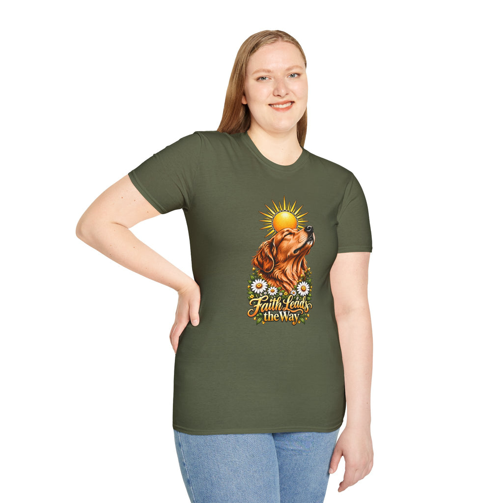 Faith Leads the Way - Golden Retriever - Supersoft Unisex T-shirt