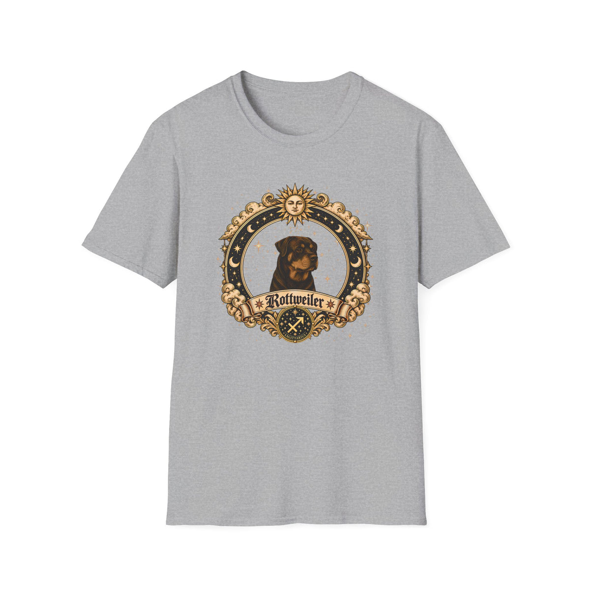 Zodiac Sagittarius Rottweiler - Dog Horoscope Star Sign - Supersoft Unisex Funny T-shirt