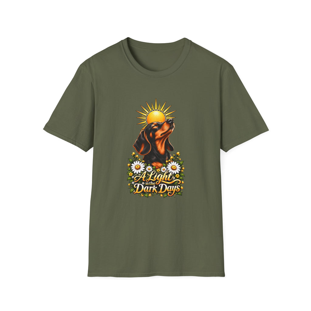 A Light in the Dark days - Dachshund - Supersoft Unisex T-shirt