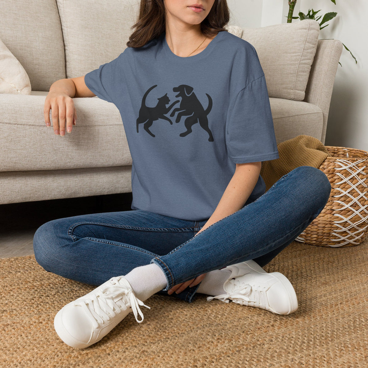 Cat and Dog  –  Supersoft Unisex T-Shirt