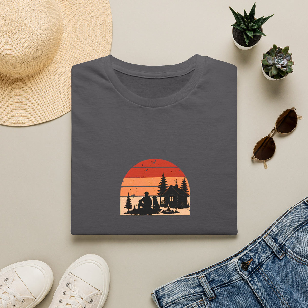Cabin, Campfire & My Best Friend –  Supersoft Unisex T-Shirt